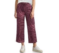 Street One Women's High Waist Culotte with Pattern 3818707, Blush Berry, 34W x 26L