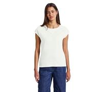 Street One Women's Shirt with Decorative Tape, Off White, 10