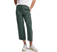 Street One Women's Straight Leg Cargo Trousers, Mid Green, 42W x 26L