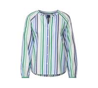 Street One Women's Tunic Blouse W Seersucker Strip Shirt, Fresh Spring Green, 40