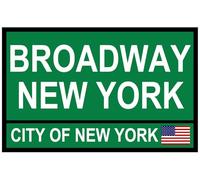 Street Road Signs Broadway New York Decoration Props Plaque 8X12 Inch