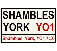 Street Road Signs Shambles York Decoration Props Plaque 8X12 Inch
