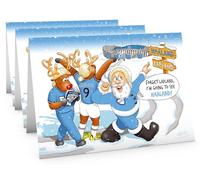 STREET SANTA - Funny Erling Haaland Man City Christmas Card - Pack of 3 Cards - Hand drawn illustration - Large A5 size - Perfect for any Manchester City Fans!