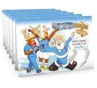 STREET SANTA - Funny Erling Haaland Man City Christmas Card - Pack of 6 Cards - Hand drawn illustration - Large A5 size - Perfect for any Manchester City Fans!