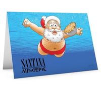 STREET SANTA - Funny Nirvana Christmas Card - Santa Nevermind Album Parody, Hand-Drawn UK Design, Large A5-Sized (210mm x 148mm), Gloss Finish, Blank Inside