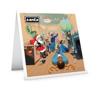 STREET SANTA - Oasis Themed Christmas Card - Definitely Maybe Album Parody - Large A5 Greeting Card - Gloss Finish - Blank Inside - Funny Card for 90s Britpop and Rock Fans