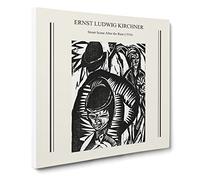 Street Scene After The Rain By Ernst Ludwig Kirchner Canvas Print | Gallery Wrapped 30mm Frame Wall Art | 20x20 inches | Ready to Hang | Surrealist Landscape Picture | Living Room Lounge Office