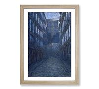 Street Scene in Osterlanggatan by Eugene Jansson Framed Print | A2 Oak Framed Wall Art | Ready to Hang | Modern Cityscape Picture | Living Room Bedroom Lounge Office