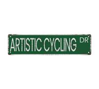 Street Sign Artistic Cycling Dr Poster For Home Office Bedroom Outdoors Cafes Pub Wall Decor Plaque Sign 16X4 Inch