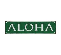 Street Sign Metal Tin Signs Aloha The Unique Wall Decoration Of The Vintage Diner Metal Tin Sign Shop Cafe Restaurant 4X16 Inches