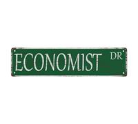 Street Sign Metal Tin Signs Economist Poster For Home Office Bedroom Outdoors Cafes Pub Wall Decor Plaque Sign 16X4 Inch