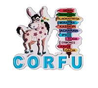 Street Sign Style Corfu Greece 3D Fridge Magnet Tourist Souvenir Gift Collection Home & kitchen Decoration Magnetic Sticker Refrigerator Magnet