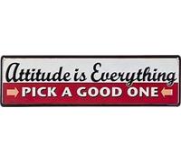 Street sign warning plaque Attitude is Everything Pick A Good One Metal Tin Sign Wall Art Decor Safety Warning Signs For Outdoor & Indoor office Signch