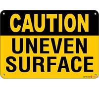 Street sign warning plaque Caution Uneven Surface Hazard Watch Your Steps Metal Tin Sign Wall Art Decor Safety Warning Signs For Outdoor & Indoor office Sign 8 X 12 Inch