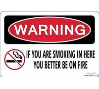 Street Sign warning plaque If You Are Smoking In Here Better Be On Fire Courtyard Decoration, office Signs for Outdoor & Indoor 8"x12"