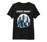 Street SMART Urban Cityscape with Dogs Premium T-Shirt