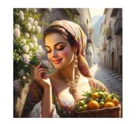 Street Smiling Woman 1000 Piece Jigsaw Puzzles for Adults and Kids, Impossible Puzzle, Jigsaws 1000 pieces for adults Gifts, Difficult jigsaw puzzles for The Whole Family