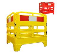 Street Solutions - 1000mm Yellow Folding Utility Gate Barrier - 4 Piece Set - Strong and Durable - Manufactured from 100% recyclable material - Made in The U.K