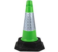 Street Solutions UK - 1 x 460mm Tall Traffic Cones Reflective Sleeve For Indoor And Outdoor Usage, Self Weighted Cones Are Manufactured In The UK Green