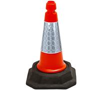 Street Solutions UK - 1 x 460mm Tall Traffic Cones Reflective Sleeve For Indoor And Outdoor Usage, Self Weighted Cones Are Manufactured In The UK Orange