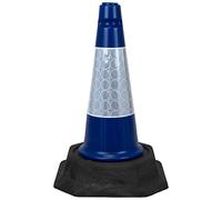 Street Solutions UK - 1 x 460mm Tall Traffic Cones Reflective Sleeve For Indoor And Outdoor Usage, Self Weighted Cones Are Manufactured In The UK Blue
