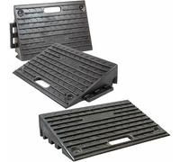Street Solutions UK Rubber Kerb Ramps 4 Inch | Set of 3 | Heavy Duty Mobility Threshold Ramp for Wheelchairs, Cars Vehicles, Caravan, Scooter Wheels, Bike, Motorcycle, Disabled Chair & Dog