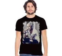 street style Genius Einstein Tattooed Color & Grey 18-84 T-Shirt Urban Men Men 100% Cotton Flamed, Black / Colour, XL