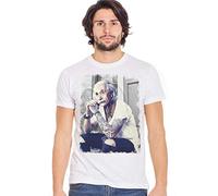 street style Genius Einstein Tattooed Color & Grey 18-84 T-Shirt Urban Men Men 100% Cotton Flamed, White / Colour, XL