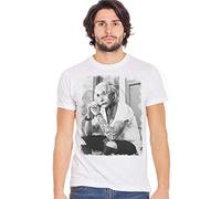 street style Genius Einstein Tattooed Color & Grey 18-84 T-Shirt Urban Men Men 100% Cotton Flamed, White / Grey, XL