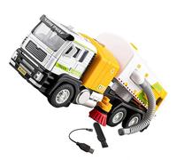 Street Sweeper Toy, Alloy ABS Construction for Kids, Yellow | Realistic Cleaning Vehicle Toy, Alloy ABS Construction, Imaginative Play Learning Concepts Safe
