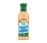 Walden Farms Street Taco Sauce Taco Ranch - Calorie-Free, Gluten-Free, Low Carb, Keto-Friendly, Sugar-Free, Spicy Taco Ranch Flavor, (12 oz Bottle)