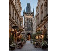 Street View 5D DIY Diamond Art, Architecture Diamond Painting Kits for Adults, DIY Full Drill Crystal Gem Kits for Beginners, 5D Crystal Art Crafts Pictures for Adults, Home Decor, 36x48in U-1805