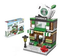 Street View City Cafe Building Kit, 167PCS Coffee Shop Modular House Building Set, MOC Creative House Model DIY Toys, Building Toy for Kids Adults Teens (Coffee Shop)