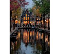 Street View Diamond Art, Tree 5D Diamond Painting Kits, DIY Cross Stitch Kits for Adults, Full Drill Crystal Art Pictures for Beginners, Autumn Decorations, Room Decor, Gifts for Women, 36x48in T-6330