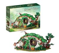 Street View Dwarf Home Bricks Model Set, 1081Pcs DIY Dwarf Cabin House Building Block Assembly Mini Particle Construction Toy - Compatible with Major Brands