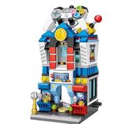 Street View Game Hall Building Blocks Set, 393PCS Mini Modular House Construction Toy MOC Architecture Collection, Gift for Adults and Teens