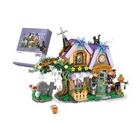 Street View Haunted House Mini Building Blocks Model Set, DIY Halloween House Building Blocks Construction Brick Toys, Home Office Decorations, Gifts for Adults and Kids, 765 PCS