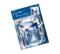 Street Walk Series Stickers Flower Town Retro Art Supplies for Journals Scrapbooks Street Walk Series Sticker Flower Town Decorative for Journal