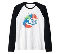 Street Wise Fox Bold Colorful Graffiti Raglan Baseball Tee