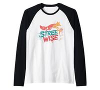 Street Wise Fox Graffiti Style Raglan Baseball Tee