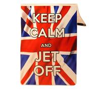 Streetart/Iconic Travel Wallet Holiday Organiser Passport Holder Passport Wallet Document Pouch Case - 6 Pockets, Water Resistant Mens Womens (Keep Calm Union Jack)