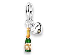 Streetculture Bottle Design, Champagne, Rum, Brandy, Tequila, Whisky as 025 Silver Charm Pendant for Collectible Band, Charm Bracelet, Jewelry, Necklace, Band, Large, Sterling Silver, No Gemstone