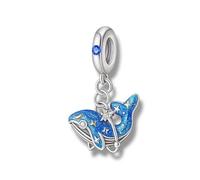 Streetculture Magic Whale Sealife Stars & Moon Whale Charm Bracelet Chain Jewellery Gift Idea Accessories 925 Silver Sterling Silver