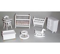 STREETS AHEAD 1/12th Scale Dolls House Nursery Set in White
