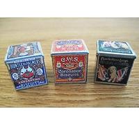 STREETS AHEAD Dolls House Miniature 1:12th Scale Set of 3 Old Fashioned Biscuit Tins