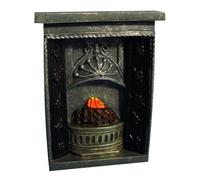STREETS AHEAD Miniature Toy Fireplace, Black, Contemporary Style, Resin Material