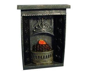 STREETS AHEAD Miniature Toy Fireplace, Black, Contemporary Style, Resin Material