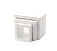 Streets Ahead Modern White Nest Of Tables For 12Th Scale Dolls House