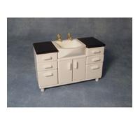 Streets Ahead White Sink Unit 1/12 Scale
