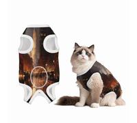 Streets in The Rain Recovery Suit for Dogs Cats After Surgery,Pet Recovery Shirt, Dog Onesies Pet Surgery Recovery Suit